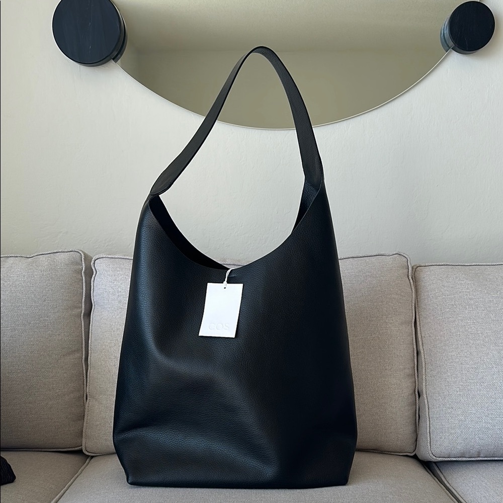 NWT COS SERIF TOTE BAG LEATHER